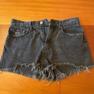 Black High Waisted Jean Shorts (Urban Outfitters)